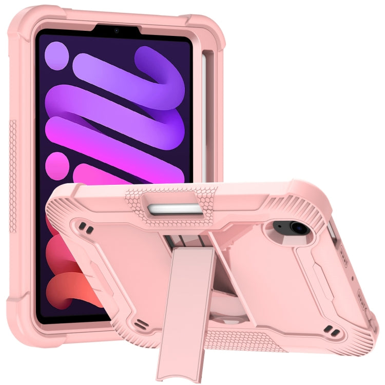 Funda protectora a prueba de golpes de silicona y PC con soporte para iPad mini 2024/mini 6 Funda protectora a prueba de golpes de silicona y PC con soporte para iPad mini 2024/mini 6