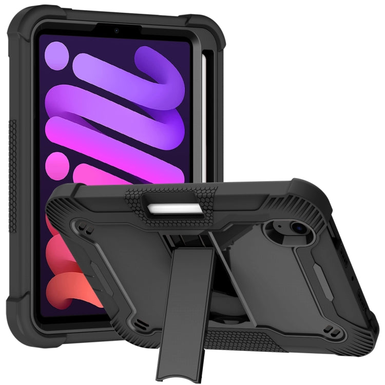 Funda protectora a prueba de golpes de silicona y PC con soporte para iPad mini 2024/mini 6 Funda protectora a prueba de golpes de silicona y PC con soporte para iPad mini 2024/mini 6