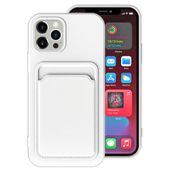 Funda a prueba de golpes con forro de franela y TPU con ranuras para tarjetas, para iPhone 13 mini, para iPhone 13 Pro, para iPhone 13 Pro Max