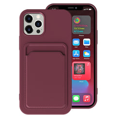Funda a prueba de golpes con forro de franela y TPU con ranuras para tarjetas, para iPhone 13 mini, para iPhone 13 Pro, para iPhone 13 Pro Max