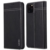 GEBEI Top-grain Leather Horizontal Flip Protective Case with Holder & Card Slots, For iPhone 11, For iPhone 11 Pro, For iPhone 11 Pro Max, For iPhone XS / X, For iPhone XR