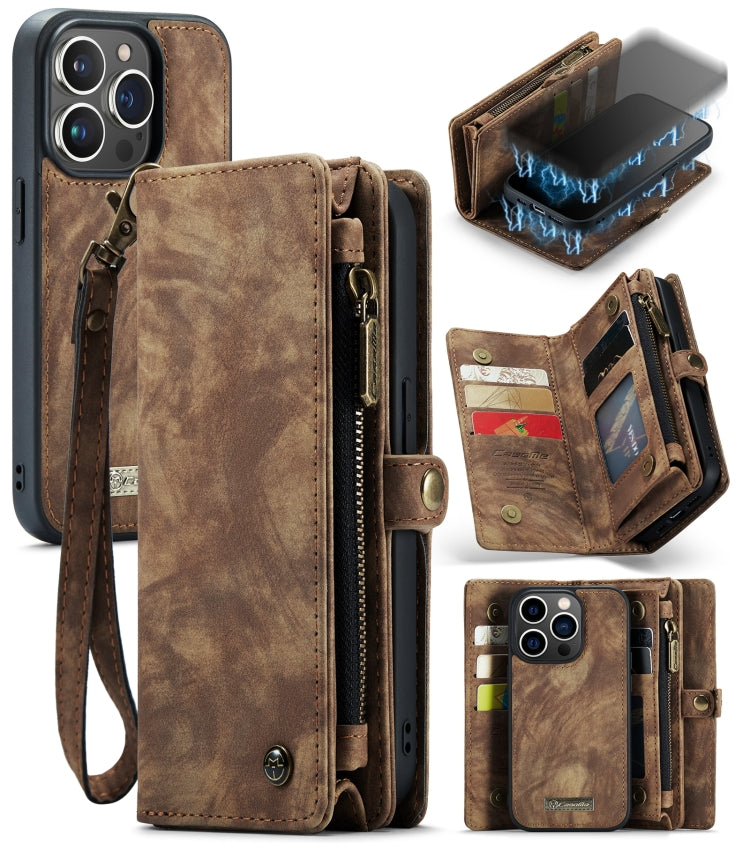 CaseMe-008 Abnehmbare multifunktionale horizontale Flip-Ledertasche mit Kartenfach & Halter & Reißverschluss-Geldbörse & Bilderrahmen, für iPhone 13 Pro Max, für iPhone 13 Pro, für iPhone 13 mini, für iPhone 13 CaseMe-008 Abnehmbare multifunktionale horizontale Flip-Ledertasche mit Kartenfach & Halter & Reißverschluss-Geldbörse & Bilderrahmen, für iPhone 13 Pro Max, für iPhone 13 Pro, für iPhone 13 mini, für iPhone 13