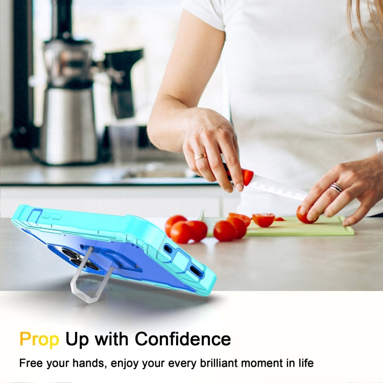 PC + Rubber 3-layers Shockproof Protective Case with Rotating Holder, For iPhone 13 Pro, For iPhone 13 Pro Max PC + Rubber 3-layers Shockproof Protective Case with Rotating Holder, For iPhone 13 Pro, For iPhone 13 Pro Max