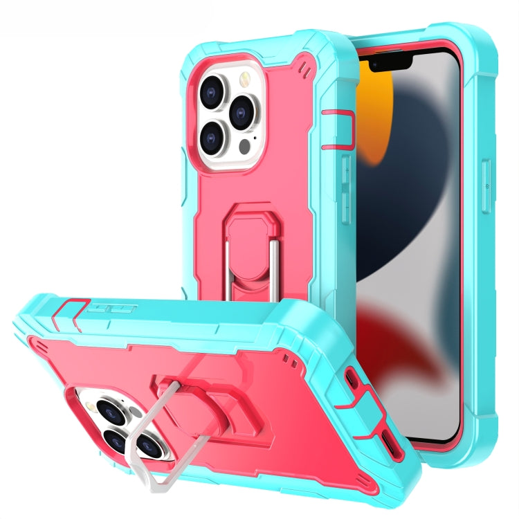 PC + Rubber 3-layers Shockproof Protective Case with Rotating Holder, For iPhone 13 Pro, For iPhone 13 Pro Max PC + Rubber 3-layers Shockproof Protective Case with Rotating Holder, For iPhone 13 Pro, For iPhone 13 Pro Max