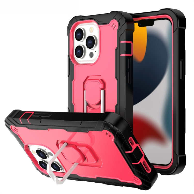PC + Rubber 3-layers Shockproof Protective Case with Rotating Holder, For iPhone 13 Pro, For iPhone 13 Pro Max PC + Rubber 3-layers Shockproof Protective Case with Rotating Holder, For iPhone 13 Pro, For iPhone 13 Pro Max