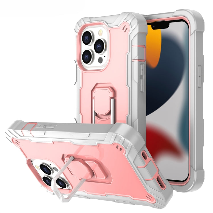 PC + Rubber 3-layers Shockproof Protective Case with Rotating Holder, For iPhone 13 Pro, For iPhone 13 Pro Max PC + Rubber 3-layers Shockproof Protective Case with Rotating Holder, For iPhone 13 Pro, For iPhone 13 Pro Max