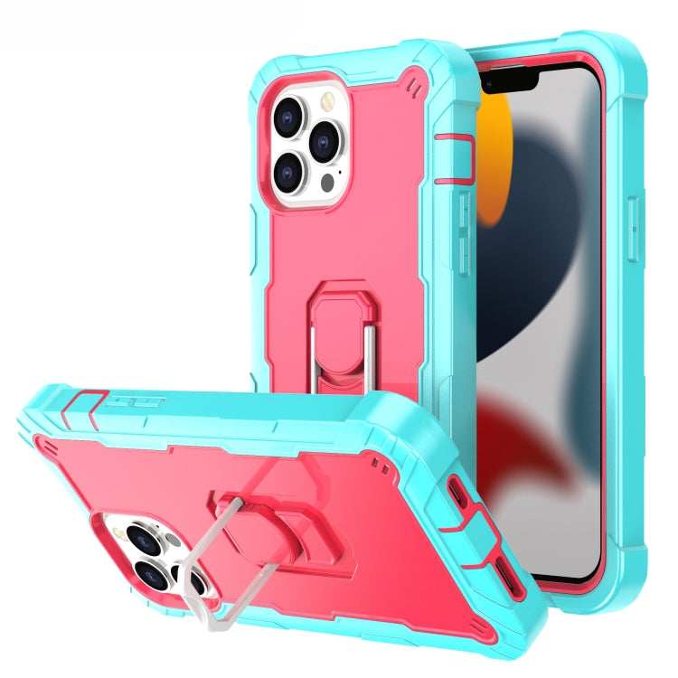 PC + Rubber 3-layers Shockproof Protective Case with Rotating Holder, For iPhone 13 Pro, For iPhone 13 Pro Max PC + Rubber 3-layers Shockproof Protective Case with Rotating Holder, For iPhone 13 Pro, For iPhone 13 Pro Max