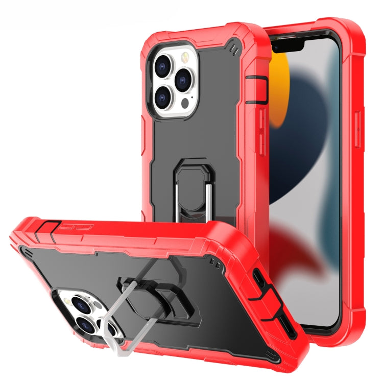 PC + Rubber 3-layers Shockproof Protective Case with Rotating Holder, For iPhone 13 Pro, For iPhone 13 Pro Max PC + Rubber 3-layers Shockproof Protective Case with Rotating Holder, For iPhone 13 Pro, For iPhone 13 Pro Max