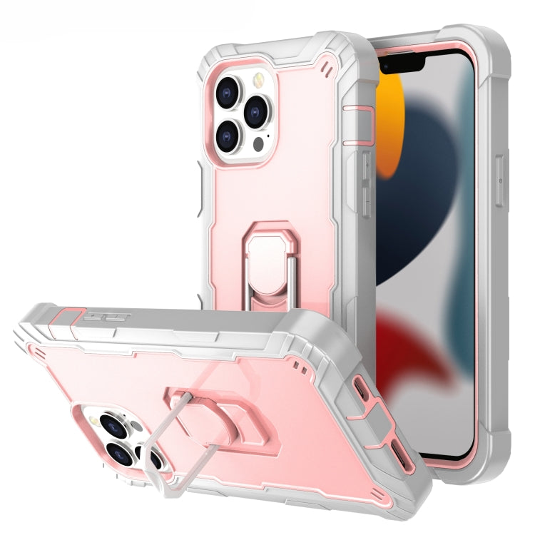 PC + Rubber 3-layers Shockproof Protective Case with Rotating Holder, For iPhone 13 Pro, For iPhone 13 Pro Max PC + Rubber 3-layers Shockproof Protective Case with Rotating Holder, For iPhone 13 Pro, For iPhone 13 Pro Max