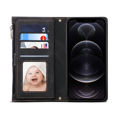 Retro Frosted Horizontal Flip Leather Case with Holder & Card Slot & Wallet & Zipper Pocket & Lanyard, For iPhone 12, For iPhone 12 mini, For iPhone 11 Pro Max, For iPhone 11 Pro, For iPhone X & XS, For iPhone XR