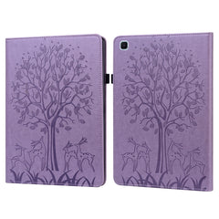 Tree & Deer Pattern Pressed Printing Horizontal Flip PU Leather Case with Holder & Card Slots & Sleep / Wake-up Function, For Samsung Galaxy Tab S6 Lite, For Samsung Galaxy Tab A7 10.4 2020