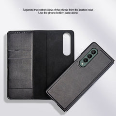 Split Type Horizontal Flip Foldable Leather Case with Holder & Card Slots & Wallet