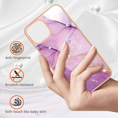 Electroplating Marble Pattern Dual-side IMD TPU Shockproof Case, For iPhone 13 mini, For iPhone 13, For iPhone 13 Pro, For iPhone 13 Pro Max
