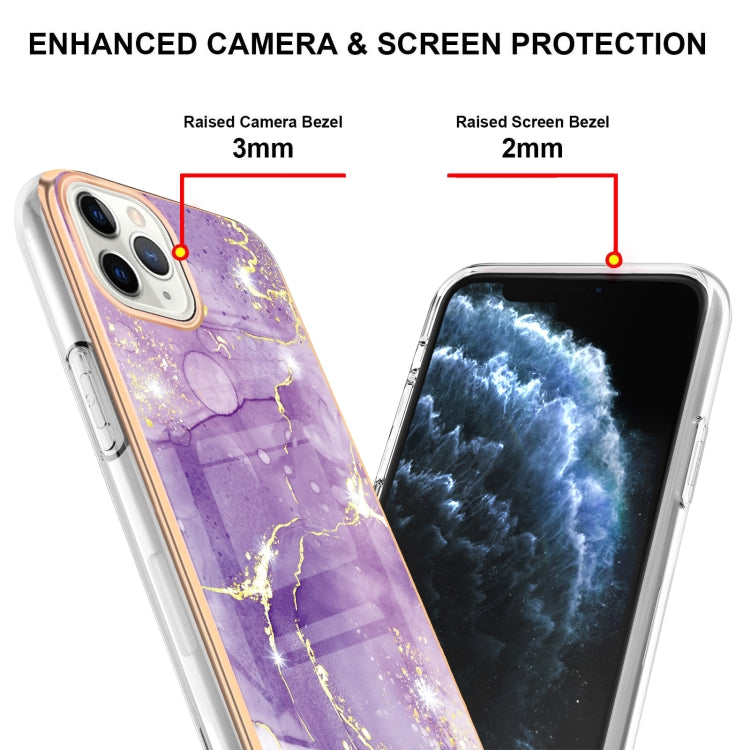 Electroplating Marble Pattern Dual-side IMD TPU Shockproof Case, For iPhone 11 Pro Electroplating Marble Pattern Dual-side IMD TPU Shockproof Case, For iPhone 11 Pro