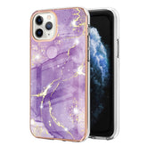 Electroplating Marble Pattern Dual-side IMD TPU Shockproof Case, For iPhone 11 Pro