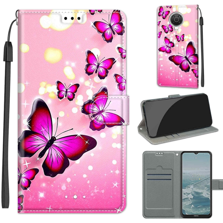 Estuche de cuero PU con tapa horizontal, cierre magnético, dibujo en color de voltaje, con soporte y ranuras para tarjetas, para Nokia G20/G10/6.3 Estuche de cuero PU con tapa horizontal, cierre magnético, dibujo en color de voltaje, con soporte y ranuras para tarjetas, para Nokia G20/G10/6.3