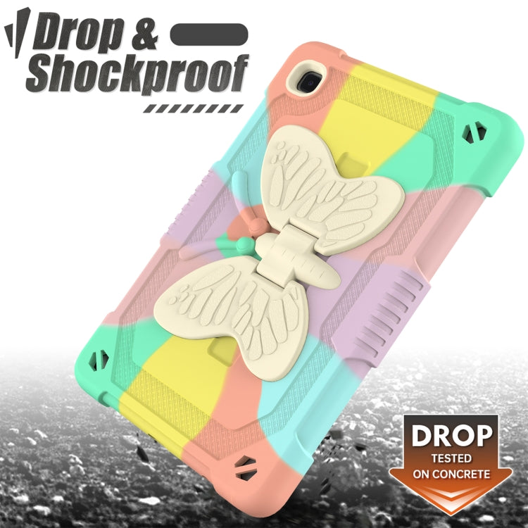 Beige PC + Silicone Anti-drop Protective Case with Butterfly Shape Holder & Pen Slot, For Samsung Galaxy Tab A7 Lite 8.7 SM-T220 / SM-T225 Beige PC + Silicone Anti-drop Protective Case with Butterfly Shape Holder & Pen Slot, For Samsung Galaxy Tab A7 Lite 8.7 SM-T220 / SM-T225