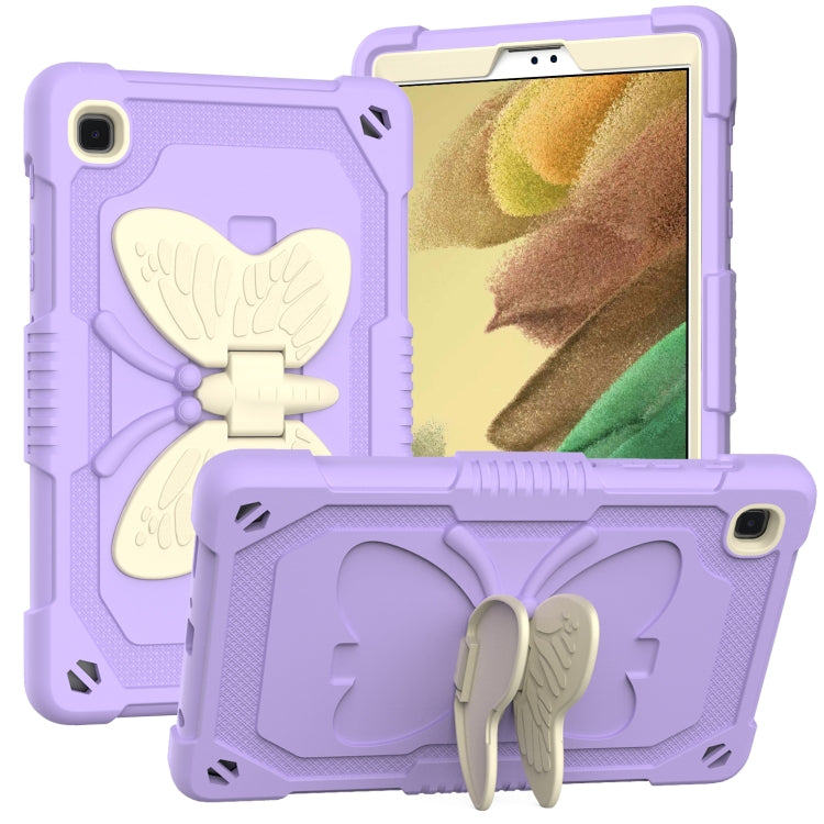 Beige PC + Silicone Anti-drop Protective Case with Butterfly Shape Holder & Pen Slot, For Samsung Galaxy Tab A7 Lite 8.7 SM-T220 / SM-T225 Beige PC + Silicone Anti-drop Protective Case with Butterfly Shape Holder & Pen Slot, For Samsung Galaxy Tab A7 Lite 8.7 SM-T220 / SM-T225