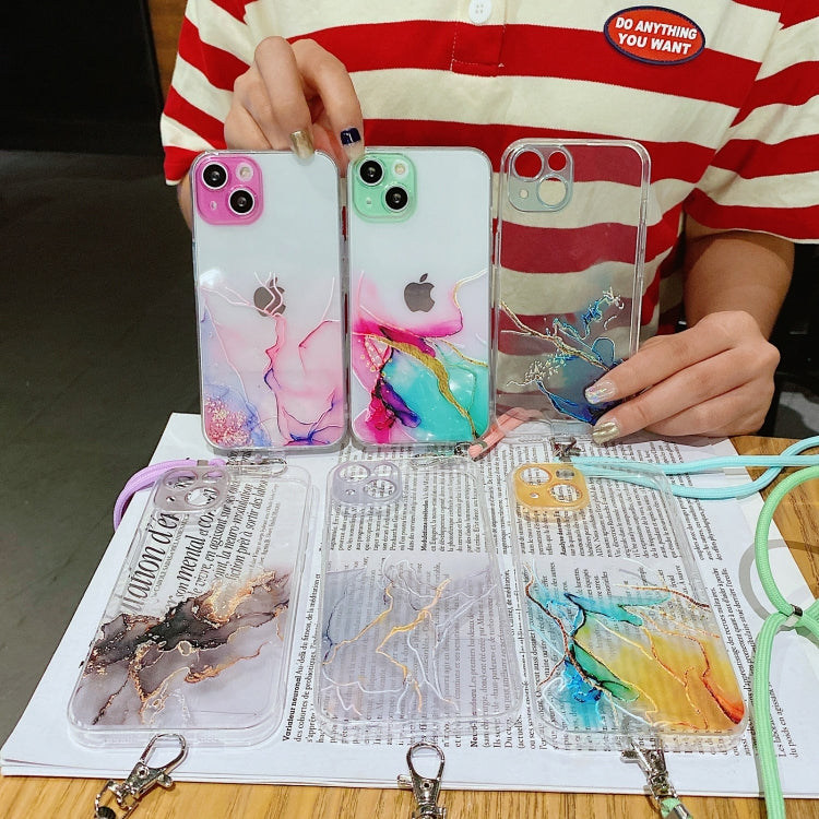 Hollow Marble Pattern TPU Precise Hole Protective Case with Neck Strap Rope, For iPhone 13 mini, For iPhone 13, For iPhone 13 Pro, For iPhone 13 Pro Max Hollow Marble Pattern TPU Precise Hole Protective Case with Neck Strap Rope, For iPhone 13 mini, For iPhone 13, For iPhone 13 Pro, For iPhone 13 Pro Max