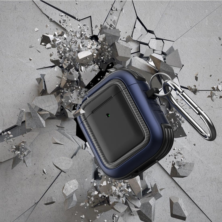 Estuche protector de TPU + PC a prueba de golpes para auriculares inalámbricos con mosquetón, para AirPods 1/2, para AirPods Pro Estuche protector de TPU + PC a prueba de golpes para auriculares inalámbricos con mosquetón, para AirPods 1/2, para AirPods Pro