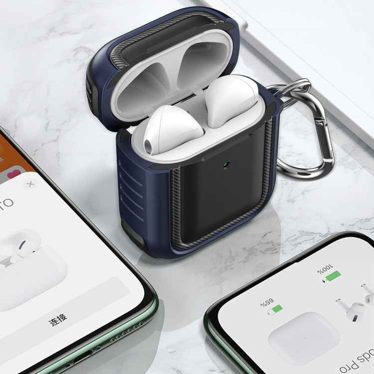 Estuche protector de TPU + PC a prueba de golpes para auriculares inalámbricos con mosquetón, para AirPods 1/2, para AirPods Pro Estuche protector de TPU + PC a prueba de golpes para auriculares inalámbricos con mosquetón, para AirPods 1/2, para AirPods Pro