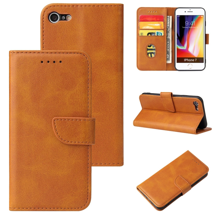 Horizontale Klapphülle aus Leder mit Schnalle und Kalbslederstruktur, mit Halterung, Kartenfächern und Geldbörse, für iPhone 8 Plus und 7 Plus, für iPhone 6 Plus und 6s Plus, für iPhone 6 und 6s Horizontale Klapphülle aus Leder mit Schnalle und Kalbslederstruktur, mit Halterung, Kartenfächern und Geldbörse, für iPhone 8 Plus und 7 Plus, für iPhone 6 Plus und 6s Plus, für iPhone 6 und 6s