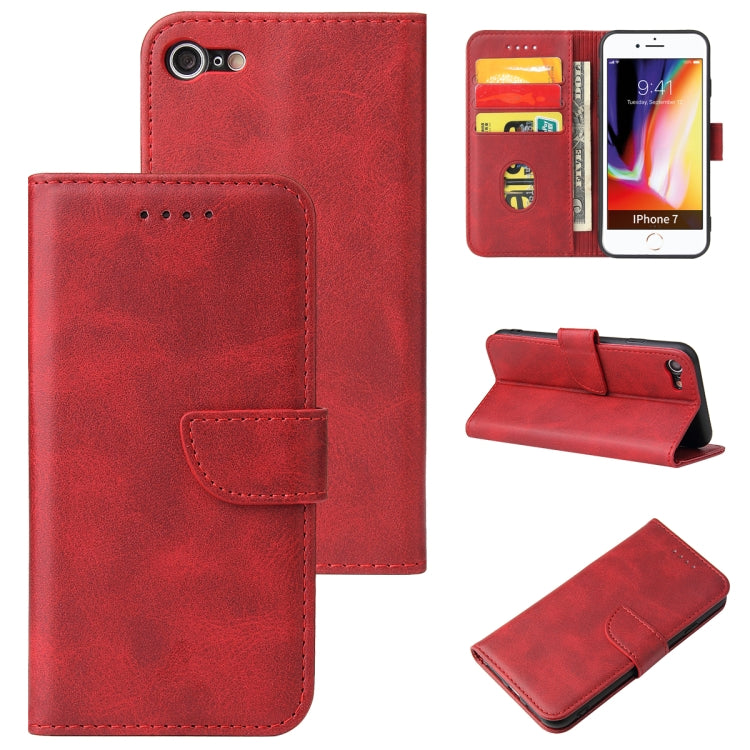 Horizontale Klapphülle aus Leder mit Schnalle und Kalbslederstruktur, mit Halterung, Kartenfächern und Geldbörse, für iPhone 8 Plus und 7 Plus, für iPhone 6 Plus und 6s Plus, für iPhone 6 und 6s Horizontale Klapphülle aus Leder mit Schnalle und Kalbslederstruktur, mit Halterung, Kartenfächern und Geldbörse, für iPhone 8 Plus und 7 Plus, für iPhone 6 Plus und 6s Plus, für iPhone 6 und 6s