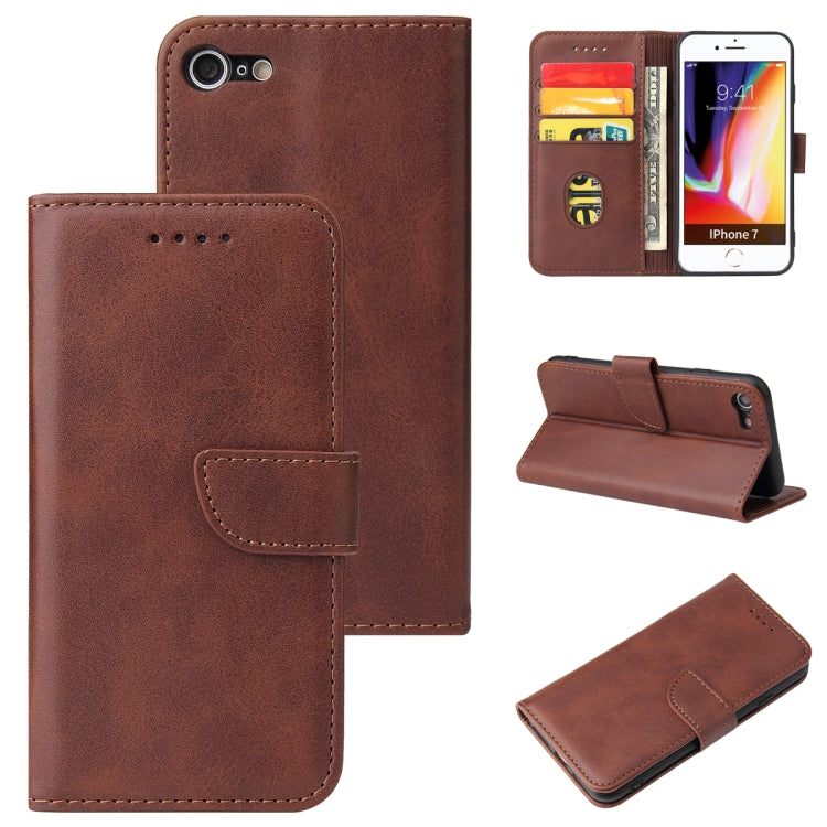 Horizontale Klapphülle aus Leder mit Schnalle und Kalbslederstruktur, mit Halterung, Kartenfächern und Geldbörse, für iPhone 8 Plus und 7 Plus, für iPhone 6 Plus und 6s Plus, für iPhone 6 und 6s Horizontale Klapphülle aus Leder mit Schnalle und Kalbslederstruktur, mit Halterung, Kartenfächern und Geldbörse, für iPhone 8 Plus und 7 Plus, für iPhone 6 Plus und 6s Plus, für iPhone 6 und 6s