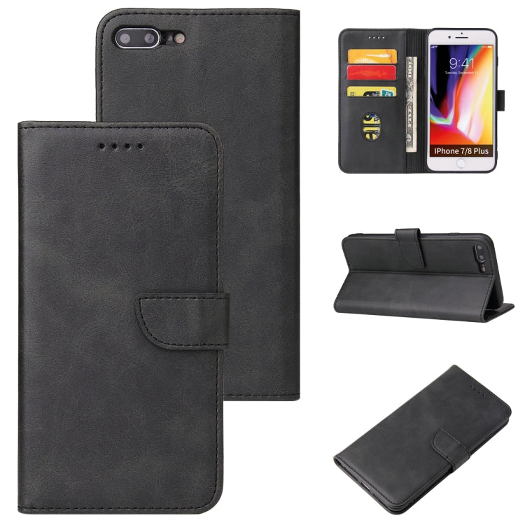 Horizontale Klapphülle aus Leder mit Schnalle und Kalbslederstruktur, mit Halterung, Kartenfächern und Geldbörse, für iPhone 8 Plus und 7 Plus, für iPhone 6 Plus und 6s Plus, für iPhone 6 und 6s Horizontale Klapphülle aus Leder mit Schnalle und Kalbslederstruktur, mit Halterung, Kartenfächern und Geldbörse, für iPhone 8 Plus und 7 Plus, für iPhone 6 Plus und 6s Plus, für iPhone 6 und 6s