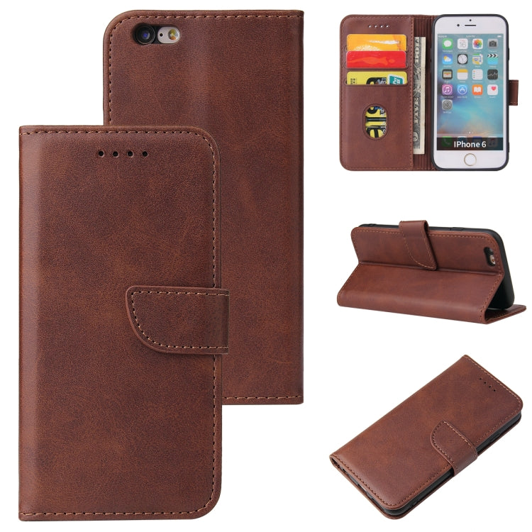 Horizontale Klapphülle aus Leder mit Schnalle und Kalbslederstruktur, mit Halterung, Kartenfächern und Geldbörse, für iPhone 8 Plus und 7 Plus, für iPhone 6 Plus und 6s Plus, für iPhone 6 und 6s Horizontale Klapphülle aus Leder mit Schnalle und Kalbslederstruktur, mit Halterung, Kartenfächern und Geldbörse, für iPhone 8 Plus und 7 Plus, für iPhone 6 Plus und 6s Plus, für iPhone 6 und 6s