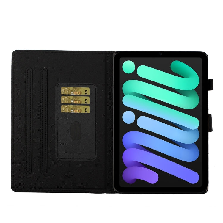 Estuche de cuero con tapa horizontal y diseño de purpurina brillante con ranura para tarjetas y función de suspensión/activación para iPad mini 2024/mini 6 Estuche de cuero con tapa horizontal y diseño de purpurina brillante con ranura para tarjetas y función de suspensión/activación para iPad mini 2024/mini 6