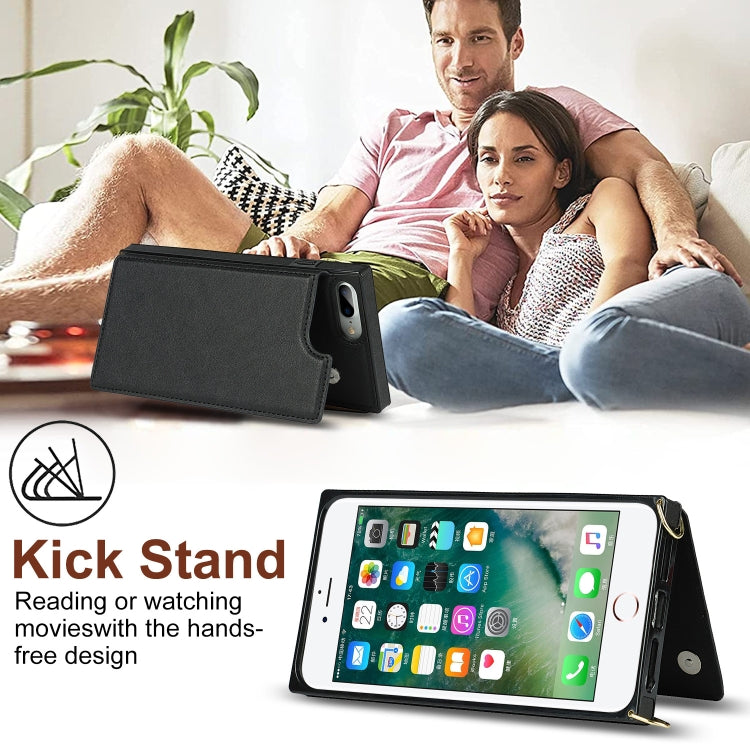 Cross-body Square Double Buckle Flip Card Bag TPU+PU Case with Card Slots & Wallet & Photo & Strap, For iPhone 8 Plus / 7 Plus, For iPhone SE 2022 / SE 2020 / 8 / 7, For iPhone 11, For iPhone 11 Pro Cross-body Square Double Buckle Flip Card Bag TPU+PU Case with Card Slots & Wallet & Photo & Strap, For iPhone 8 Plus / 7 Plus, For iPhone SE 2022 / SE 2020 / 8 / 7, For iPhone 11, For iPhone 11 Pro