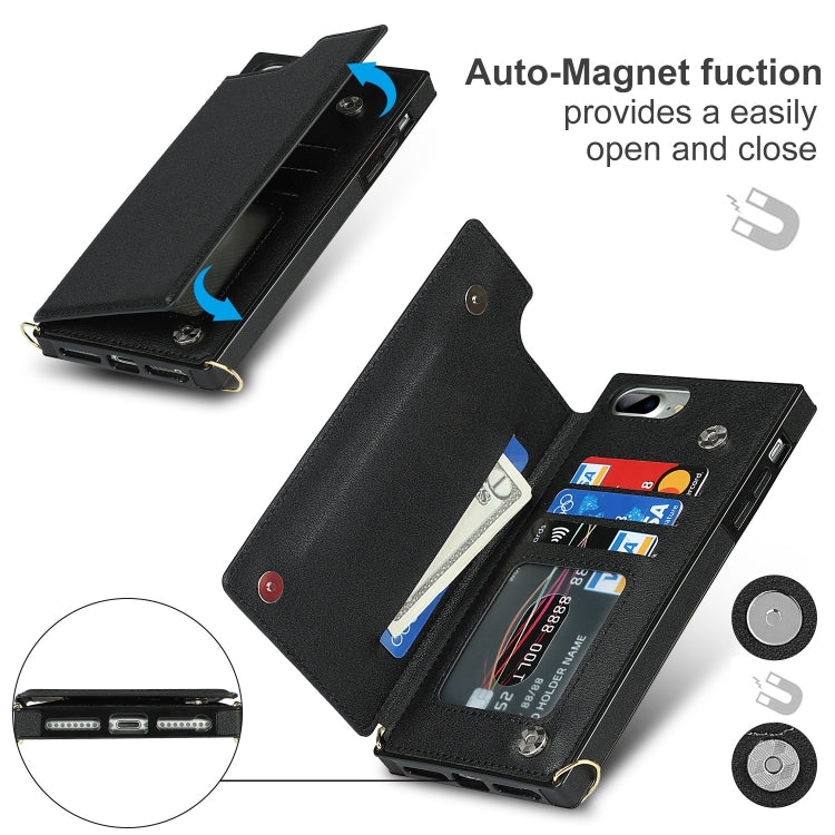 Cross-body Square Double Buckle Flip Card Bag TPU+PU Case with Card Slots & Wallet & Photo & Strap, For iPhone 8 Plus / 7 Plus, For iPhone SE 2022 / SE 2020 / 8 / 7, For iPhone 11, For iPhone 11 Pro Cross-body Square Double Buckle Flip Card Bag TPU+PU Case with Card Slots & Wallet & Photo & Strap, For iPhone 8 Plus / 7 Plus, For iPhone SE 2022 / SE 2020 / 8 / 7, For iPhone 11, For iPhone 11 Pro