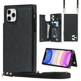 Cross-body Square Double Buckle Flip Card Bag TPU+PU Case with Card Slots & Wallet & Photo & Strap, For iPhone 11 Pro Max, For iPhone 12 mini, For iPhone 12 / 12 Pro, For iPhone 12 Pro Max