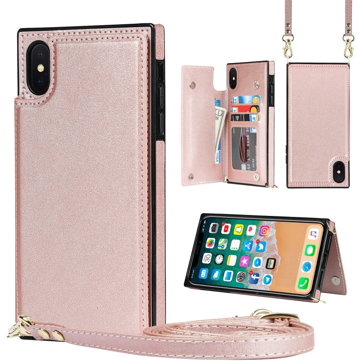 Cross-body Square Double Buckle Flip Card Bag TPU+PU Case with Card Slots & Wallet & Photo & Strap, For iPhone XS / X, For iPhone XS Max, For iPhone XR Cross-body Square Double Buckle Flip Card Bag TPU+PU Case with Card Slots & Wallet & Photo & Strap, For iPhone XS / X, For iPhone XS Max, For iPhone XR