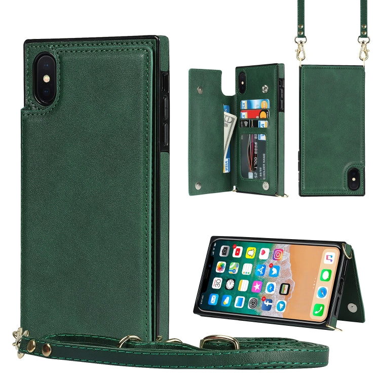 Cross-body Square Double Buckle Flip Card Bag TPU+PU Case with Card Slots & Wallet & Photo & Strap, For iPhone XS / X, For iPhone XS Max, For iPhone XR Cross-body Square Double Buckle Flip Card Bag TPU+PU Case with Card Slots & Wallet & Photo & Strap, For iPhone XS / X, For iPhone XS Max, For iPhone XR