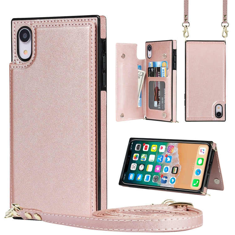 Cross-body Square Double Buckle Flip Card Bag TPU+PU Case with Card Slots & Wallet & Photo & Strap, For iPhone XS / X, For iPhone XS Max, For iPhone XR Cross-body Square Double Buckle Flip Card Bag TPU+PU Case with Card Slots & Wallet & Photo & Strap, For iPhone XS / X, For iPhone XS Max, For iPhone XR