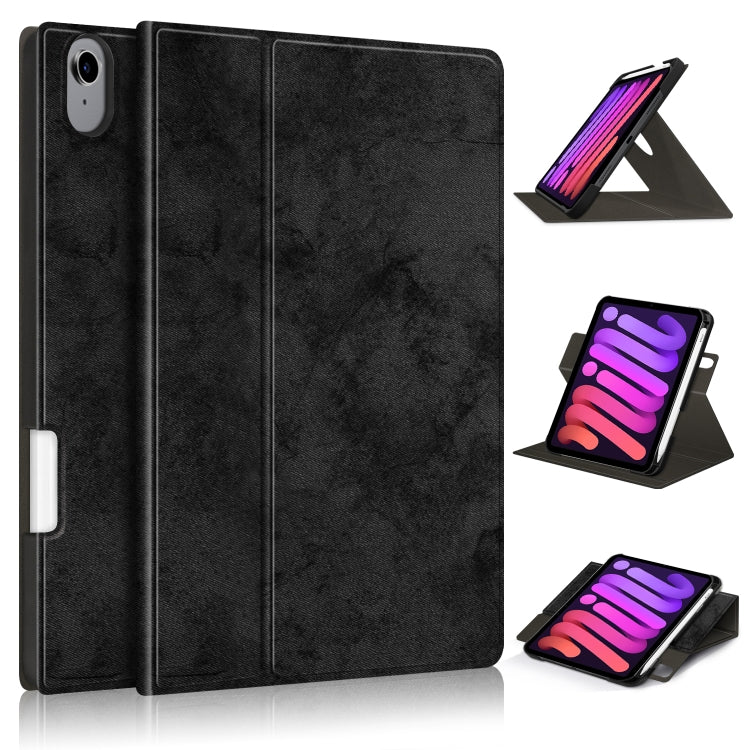 Estuche de cuero PU con tapa horizontal de voltaje de color sólido con soporte giratorio y ranura para lápiz y función de suspensión/activación, para iPad mini 2024 / mini 6