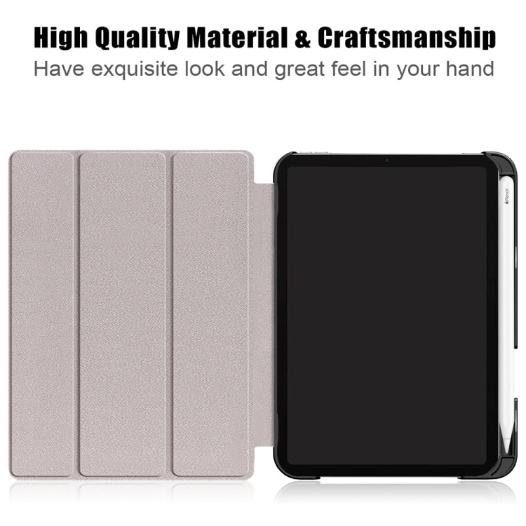 Estuche de cuero con tapa horizontal de TPU con patrón pintado, soporte plegable en tres direcciones, ranura para bolígrafo y función de suspensión/activación, para iPad mini 2024/mini 6 Estuche de cuero con tapa horizontal de TPU con patrón pintado, soporte plegable en tres direcciones, ranura para bolígrafo y función de suspensión/activación, para iPad mini 2024/mini 6