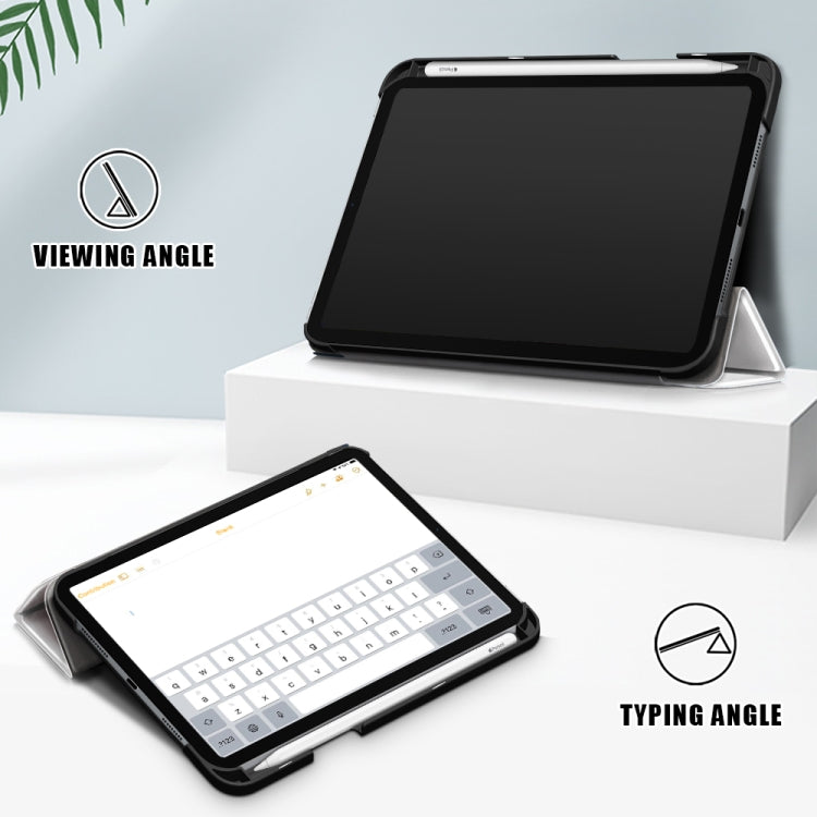 Estuche de cuero con tapa horizontal de TPU con patrón pintado, soporte plegable en tres direcciones, ranura para bolígrafo y función de suspensión/activación, para iPad mini 2024/mini 6 Estuche de cuero con tapa horizontal de TPU con patrón pintado, soporte plegable en tres direcciones, ranura para bolígrafo y función de suspensión/activación, para iPad mini 2024/mini 6