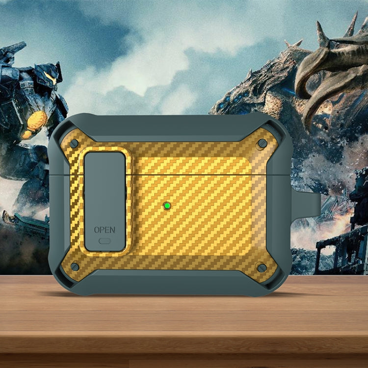 Estuche protector de fibra de carbono Bumblebee a prueba de golpes para auriculares inalámbricos con interruptor, para AirPods 1/2, para AirPods Pro Estuche protector de fibra de carbono Bumblebee a prueba de golpes para auriculares inalámbricos con interruptor, para AirPods 1/2, para AirPods Pro