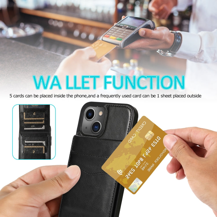 Solid Color PC + TPU Protective Case with Holder & Card Slots, For iPhone 13 mini, For iPhone 13, For iPhone 13 Pro, For iPhone 13 Pro Max Solid Color PC + TPU Protective Case with Holder & Card Slots, For iPhone 13 mini, For iPhone 13, For iPhone 13 Pro, For iPhone 13 Pro Max