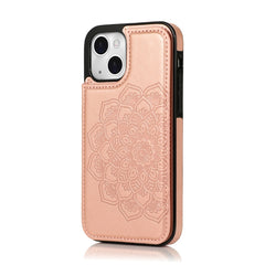 PU+TPU-Schutzhülle mit Mandala-Muster und Doppelschnalle, mit Kartenfächern & Halter & Bilderrahmen, für iPhone 13 mini, für iPhone 13, für iPhone 13 Pro, für iPhone 13 Pro Max