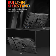 Sliding Camera Cover Design TPU + PC Shockproof Case with Ring Holder