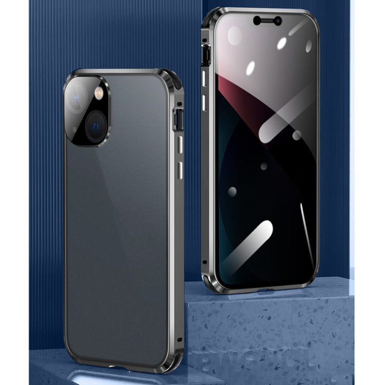 Four-corner Shockproof Anti-peeping Magnetic Metal Frame Double-sided Tempered Glass Case Four-corner Shockproof Anti-peeping Magnetic Metal Frame Double-sided Tempered Glass Case