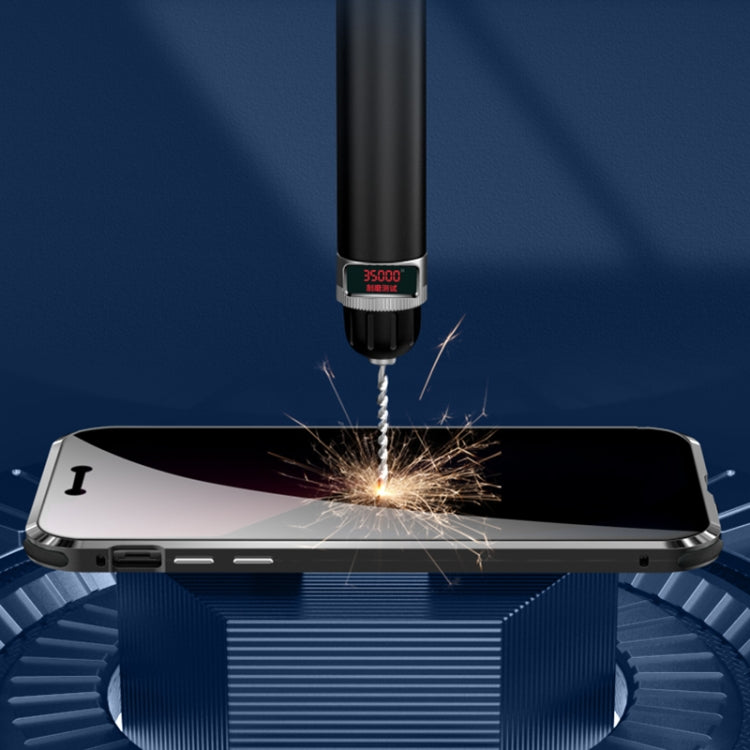 Four-corner Shockproof Anti-peeping Magnetic Metal Frame Double-sided Tempered Glass Case Four-corner Shockproof Anti-peeping Magnetic Metal Frame Double-sided Tempered Glass Case