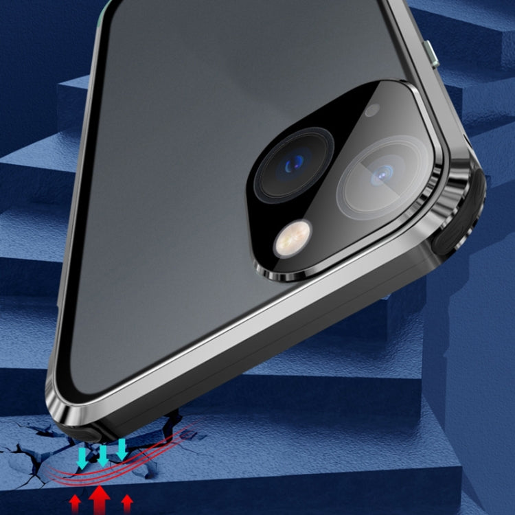 Four-corner Shockproof Anti-peeping Magnetic Metal Frame Double-sided Tempered Glass Case Four-corner Shockproof Anti-peeping Magnetic Metal Frame Double-sided Tempered Glass Case