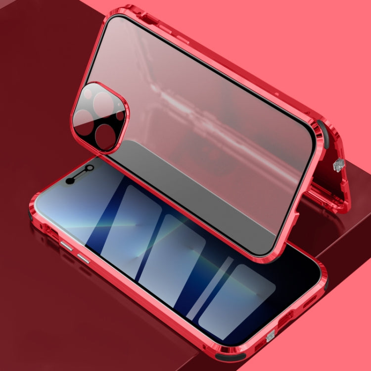 Four-corner Shockproof Anti-peeping Magnetic Metal Frame Double-sided Tempered Glass Case Four-corner Shockproof Anti-peeping Magnetic Metal Frame Double-sided Tempered Glass Case
