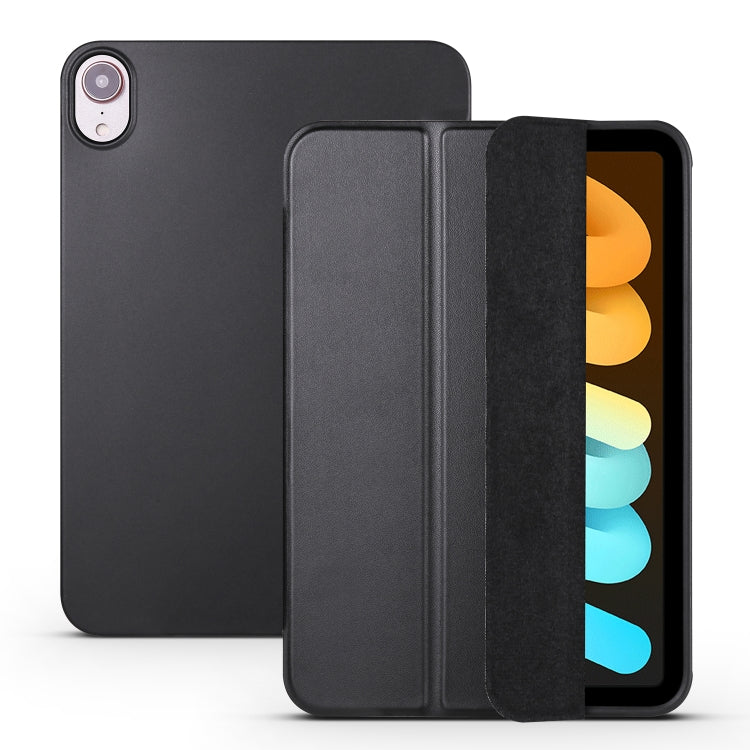 Funda de piel sintética con diseño de panal de abeja y tres compartimentos plegables para iPad mini 6/mini 2024