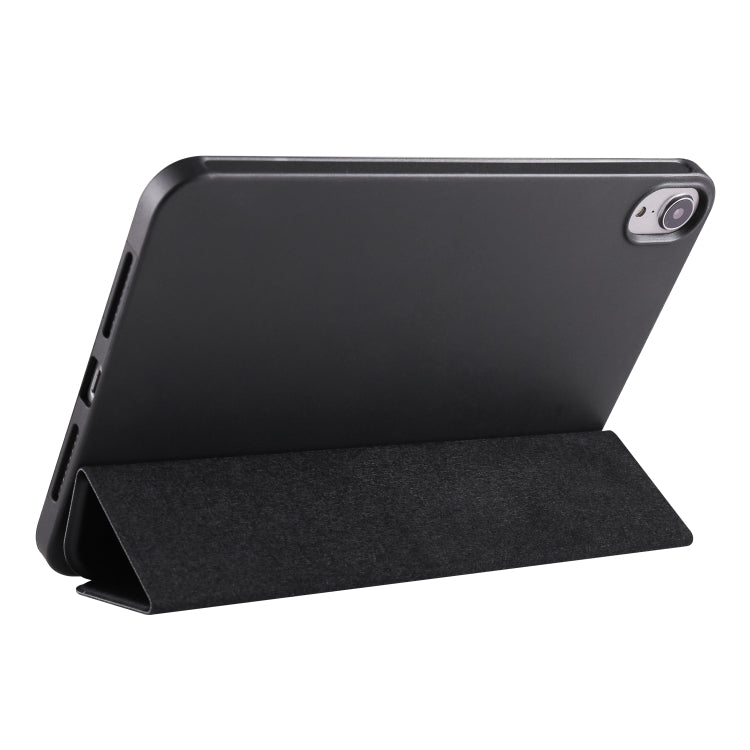 Funda de piel sintética con diseño de panal de abeja y tres compartimentos plegables para iPad mini 6/mini 2024 Funda de piel sintética con diseño de panal de abeja y tres compartimentos plegables para iPad mini 6/mini 2024